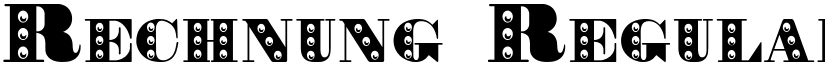 Rechnung Regular font