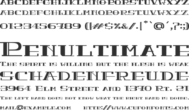 PEACOCK normal font preview