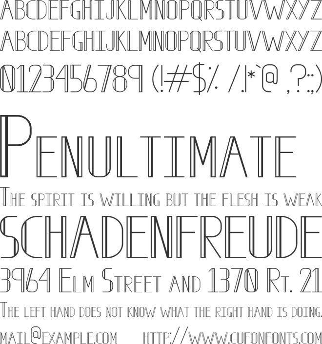 Sick City font preview
