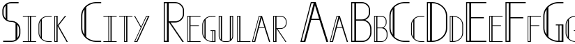 Sick City Regular font