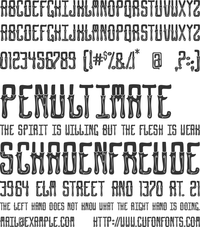 GENTLEMAN CLOWN FULL font preview