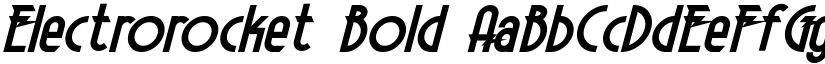 Electrorocket Bold font