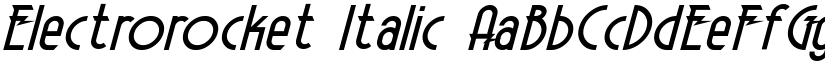 Electrorocket Italic font