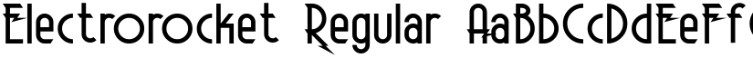Electrorocket Regular font
