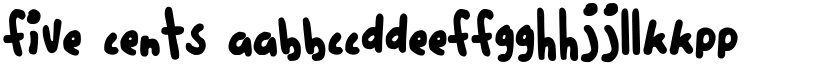 five cents font