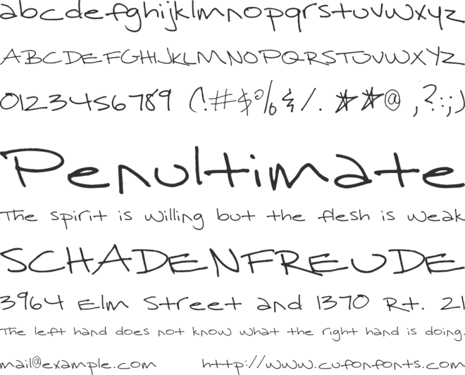 Surrendered Heart font preview