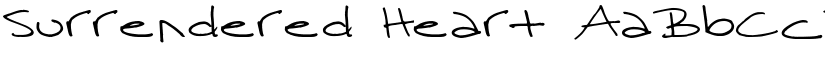 Surrendered Heart font
