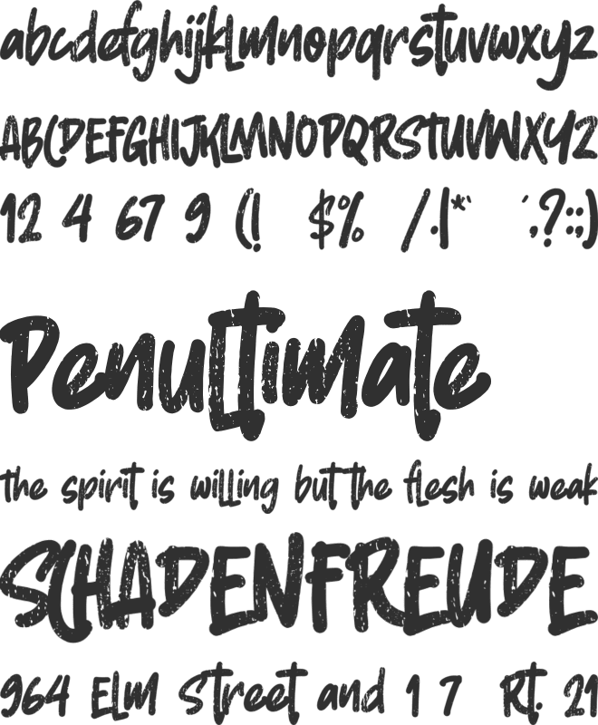 Butter Press font preview