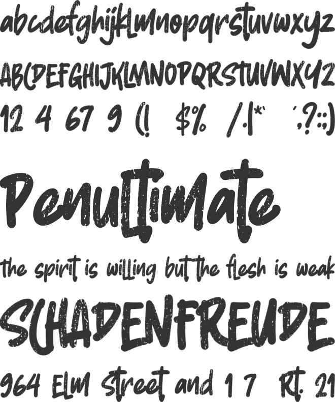 Butter Press font preview