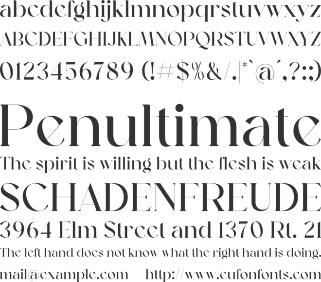 Glamour Karlina font preview