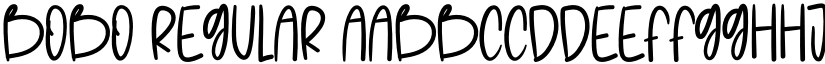 Bobo Regular font