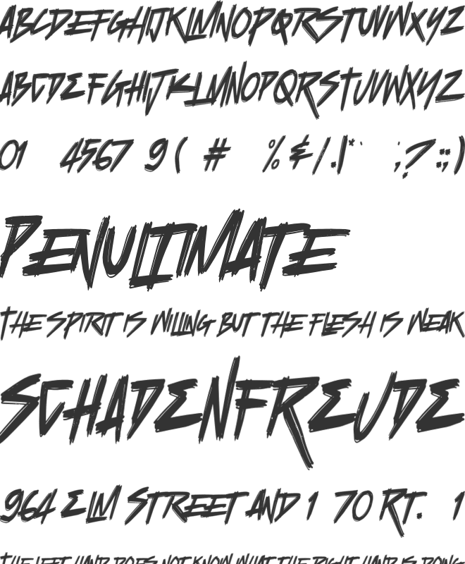 Bullhead font preview