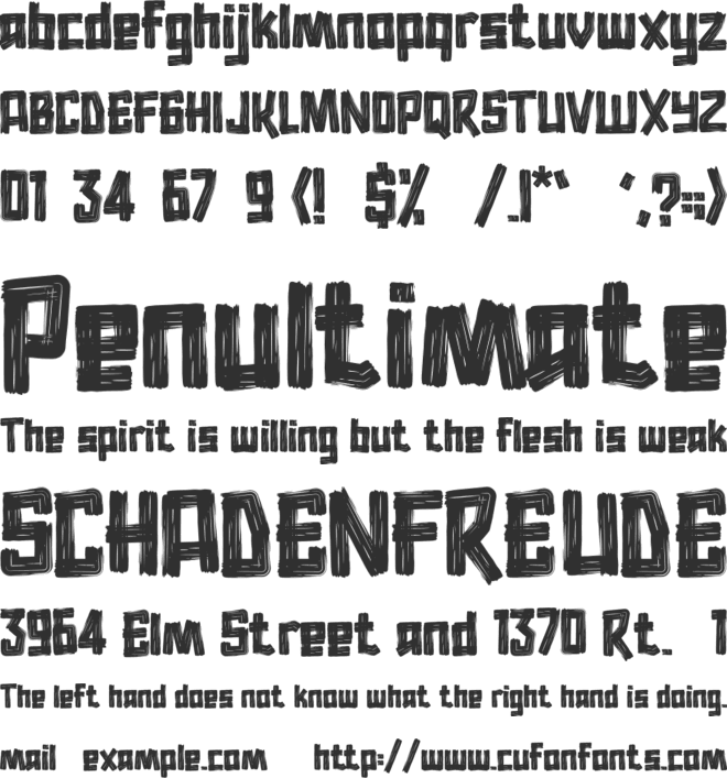 brush in space font preview