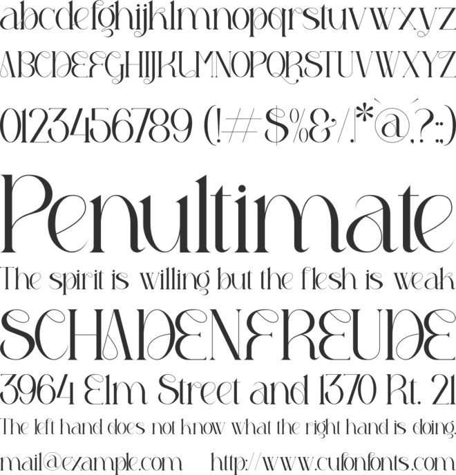 Garges font preview