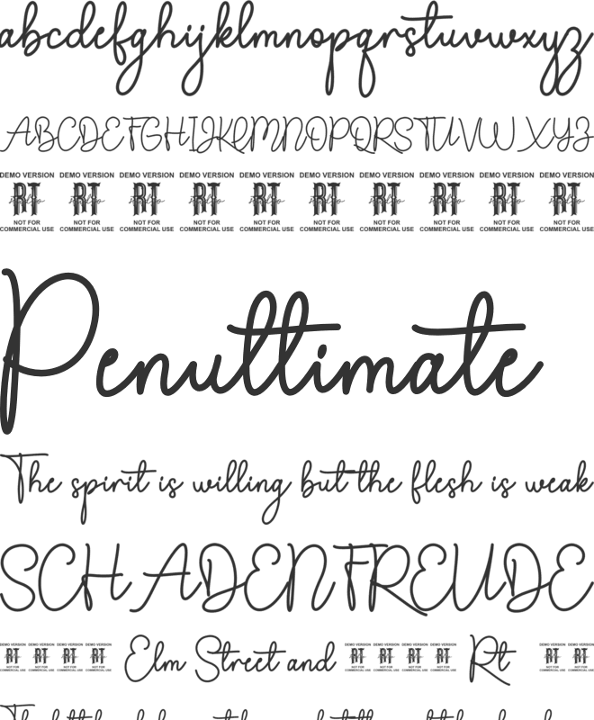 Molly Lips font preview