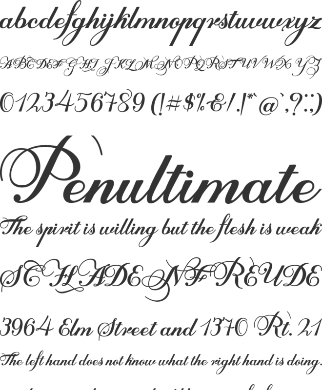 Arunika font preview