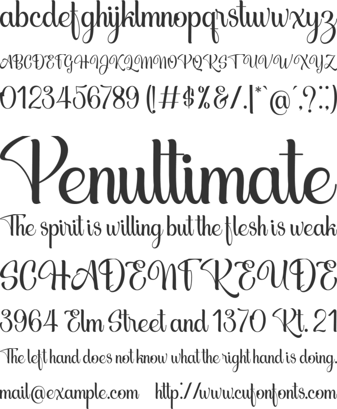 Creattion font preview