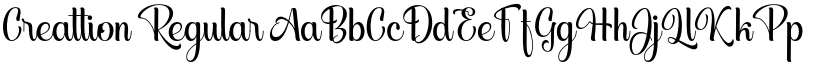 Creattion Regular font
