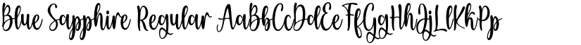 Blue Sapphire Regular font