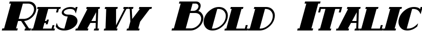 Resavy Bold Italic font