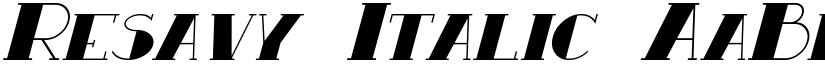 Resavy Italic font