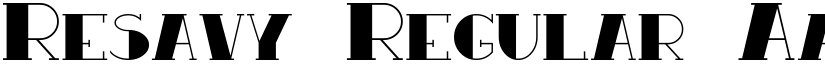 Resavy Regular font