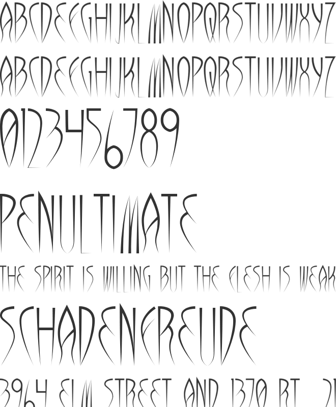 Broadway lights font preview