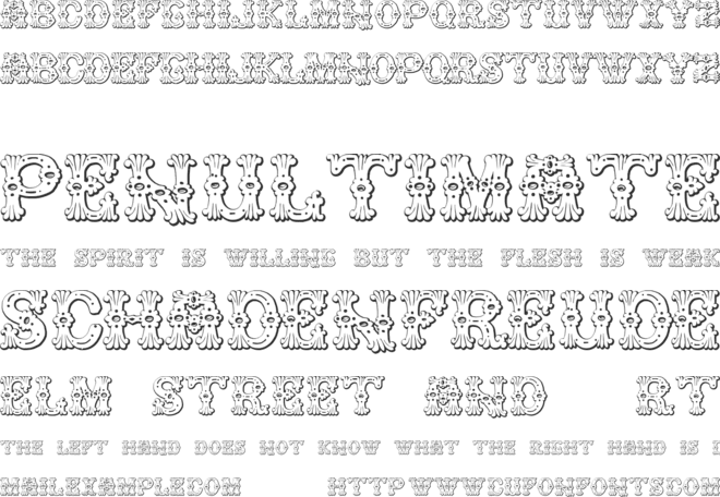 Grolier Beveled font preview