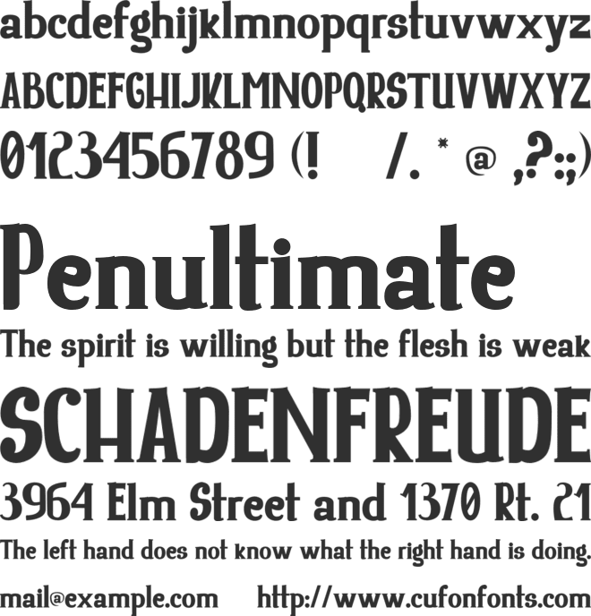 Yore font preview