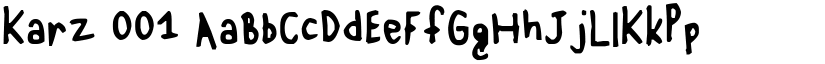 Karz 001 font download