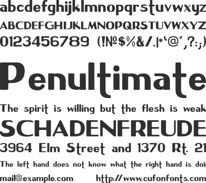 NPS Signage 1945 font preview