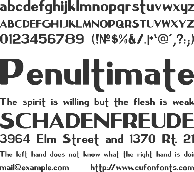 NPS Signage 1945 font preview