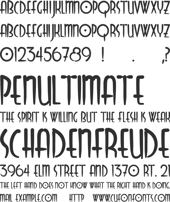 Odyssey font preview