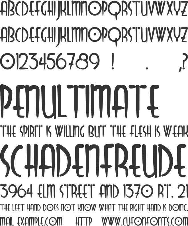 Odyssey font preview