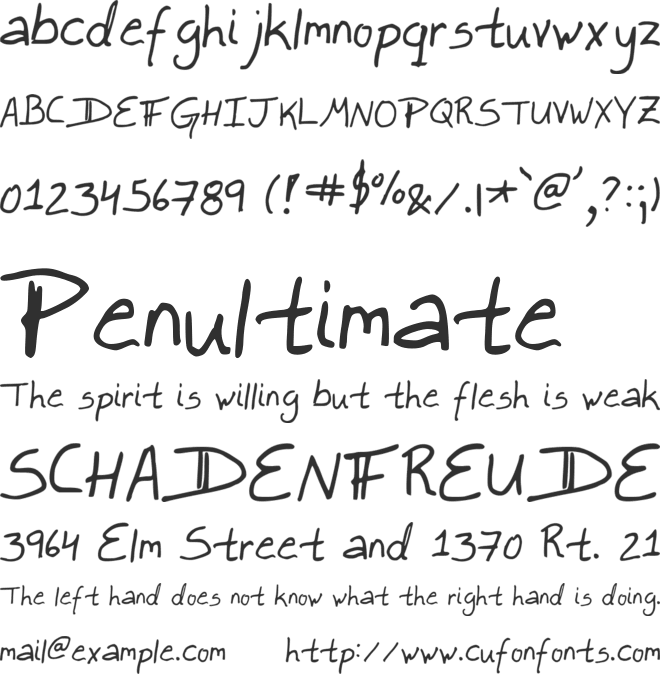 Lefty Dave font preview