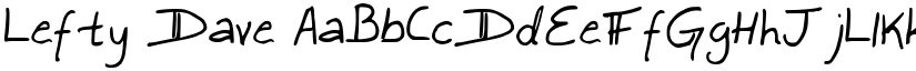 Lefty Dave font