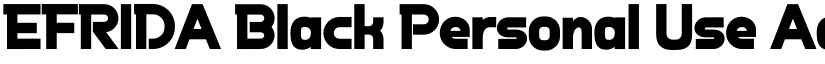 EFRIDA Black Personal Use font