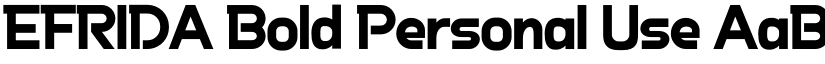 EFRIDA Bold Personal Use font