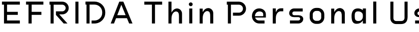 EFRIDA Thin Personal Use font