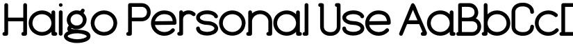 Haigo Personal Use font