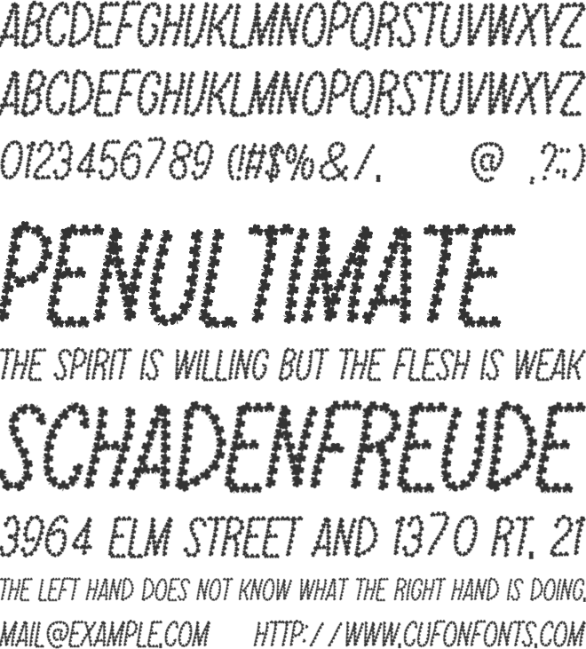 Shamrock font preview