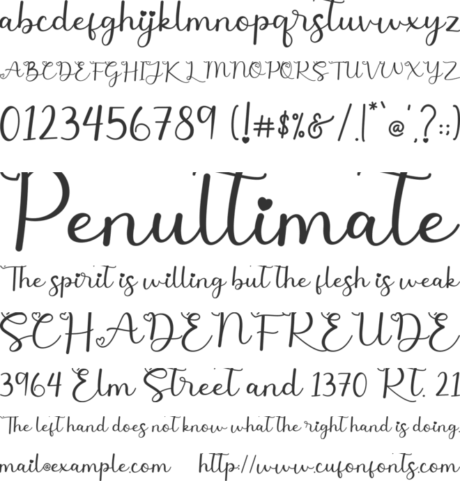 Almost Valentine font preview