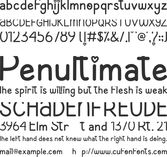 Amillova font preview