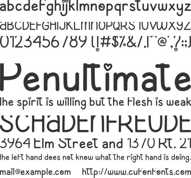 Amillova font preview