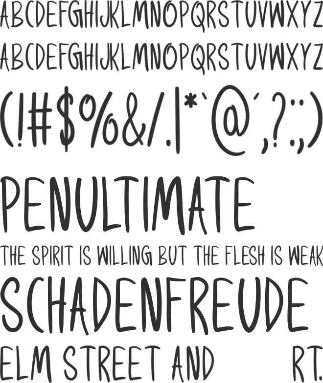 Strong Passion font preview