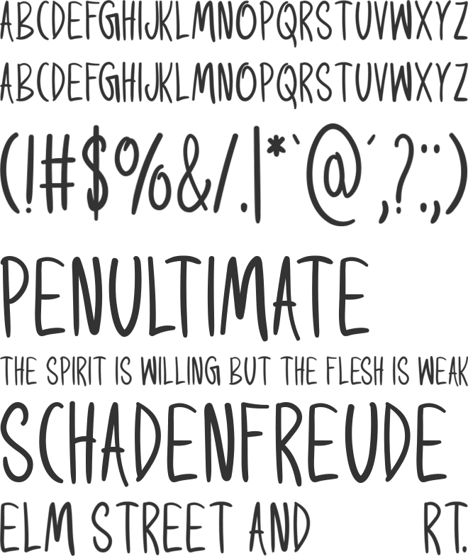 Strong Passion font preview