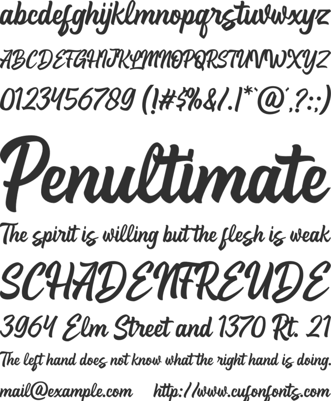 Anboug font preview