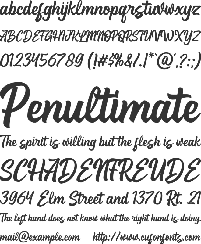 Anboug font preview