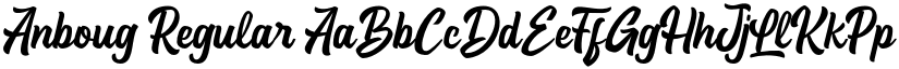 Anboug Regular font