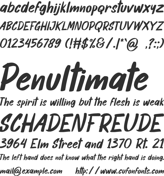Knock Down font preview